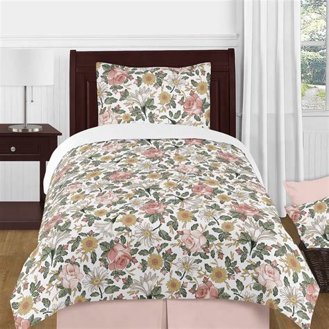 floral bedding twin xl|twin bed floral print comforter.